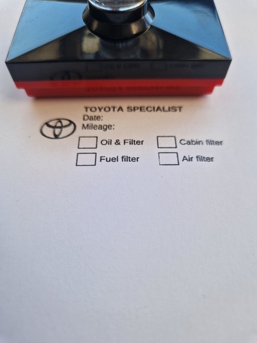 Service stamp toyota - service,