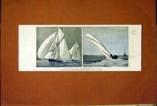 Original Old Antique Print