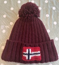 Napapijri Pom Pom Red Beanie