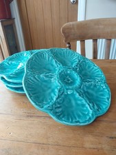  Vintage GIEN oyster Plates