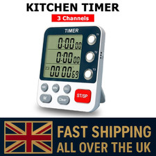 Digital Kitchen Timer Large LCD Cooking Count Down Up Alarm Hour Clock Baking