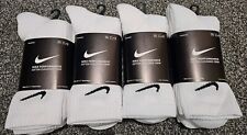 Nike Crew Socks White 3 Pairs Uk Adult Size 8-12