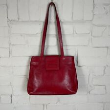 Graffity Shoulder Underarm Bag Handbag Red Leather Side Tote Medium Zip Up