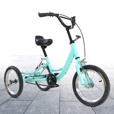 3-Wheel Bike w/ Shopping Basket 14'' Children Tricycle Single Speed Bicycle Kids