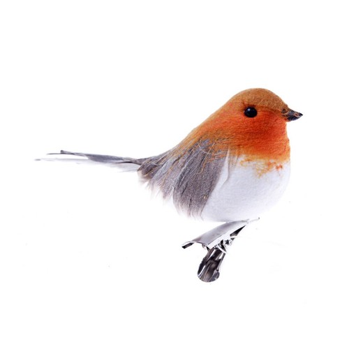 Feather robin bird clip - robin,