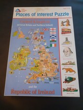 ? Elc Places Of Interest 100 Piece Vintage Children's Map Puzzle Of UK Complete