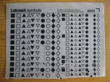 1/2 Sheet x Letraset Symbols  Sheet 2453   (bb)