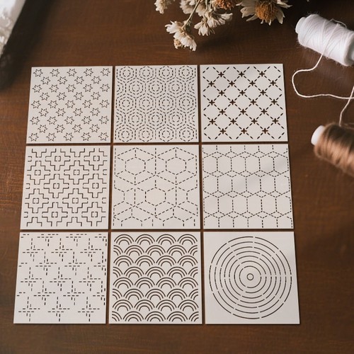 9pcs reusable sashiko - 9pcs,