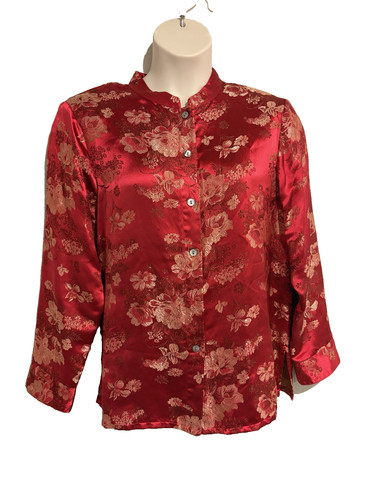 Lin red satin jacquard - yi,