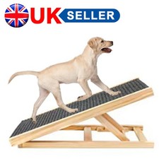 Pet Ramp for Dogs Cats Rabbit, 30/40cm Adjustable Height Wooden Car Dog Ladder