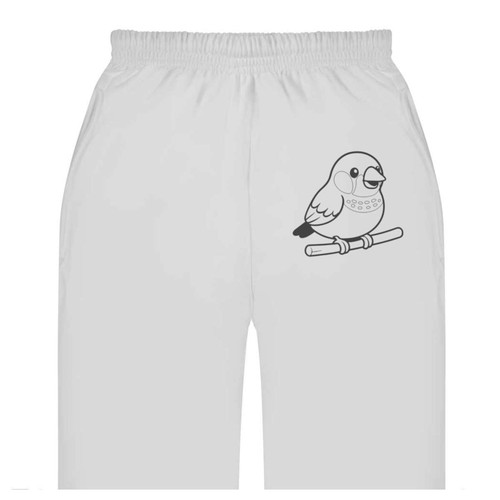 Zebra finch adult sweatpants - 'zebra,