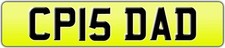 CP INITIALS DAD NUMBER PLATE