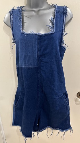 Zara distressed denim playsuit - zara,