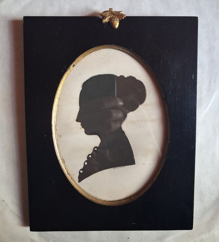 Antique portrait hand cut - hand,