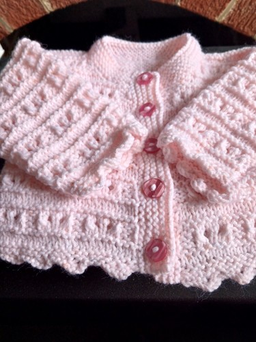 Hand knit baby - hand, cardigan