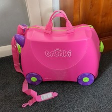 Trunki Pink Trixie Children’s Suitcase Cabin Luggage With Key & Strap