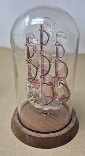 Glass ship ornament - ornament,