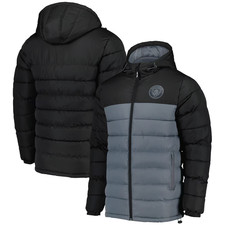 MANCHESTER CITY Winter Coat Mens LARGE Insulated Quilted Padded Jacket C18