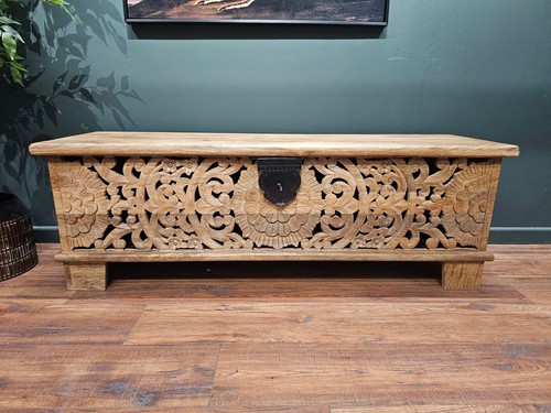 Boho rustic carved mango - boho,