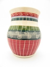 JO IOW Handmade Pottery on the Isle of Wight-Decorative Large Posy Vase 4"H