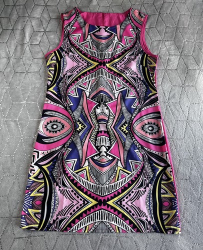 Pink aztec print tunic - pink, l