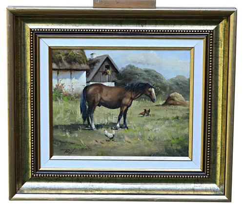 Oil canvas signed - oil, roald