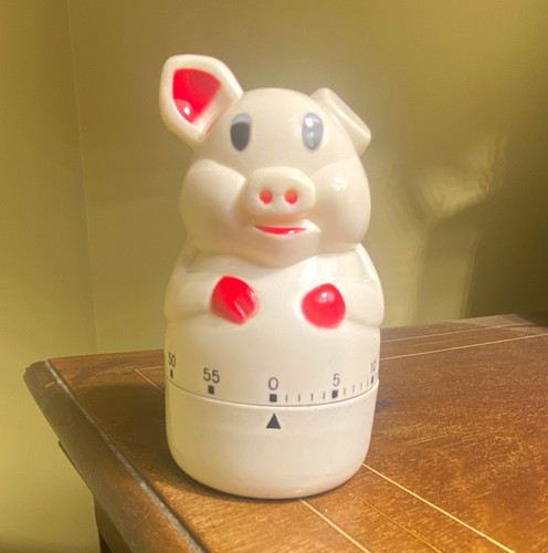 Pig shaped wind - wind-up, mechanical