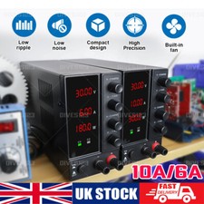 Adjustable DC Bench Power Supply 30V 10A/6A LED Precision Lab variable UK Ship!