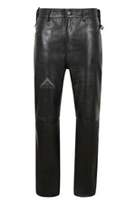 Men Leather Pants Waist Side