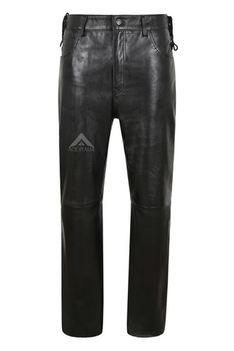 Men leather pants waist - leather,