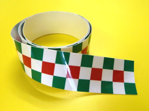 Chequered scooter tape - chequered, italian