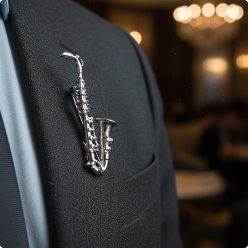 Saxophone brooch hook - saxophone,
