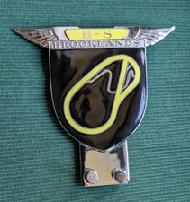 Vintage Brooklands Society Enamel Car Badge Auto Emblem Insignia Un-Used