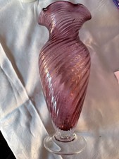 Vintage Cranberry Glass Vase