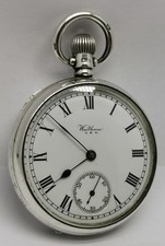 Vtg 1921 Waltham Grade 610 Solid 925 Sterling Silver Dennison Case Pocket Watch 