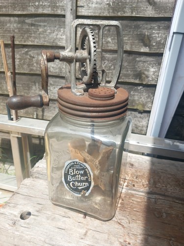 Vintage blow butter - blow, churn