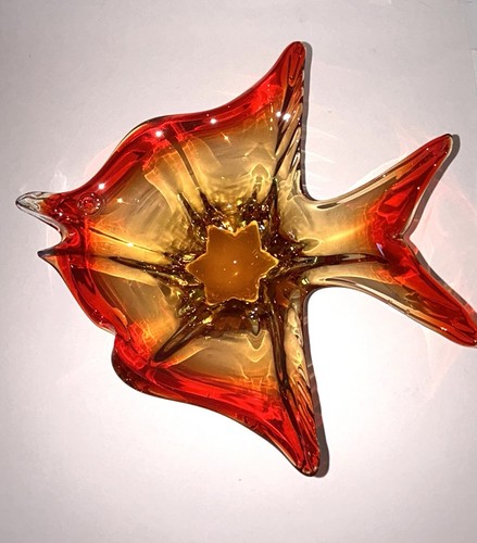 Vintage murano red orange - vintage, &