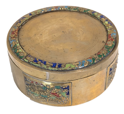 Antique chinese enamel brass - chinese,