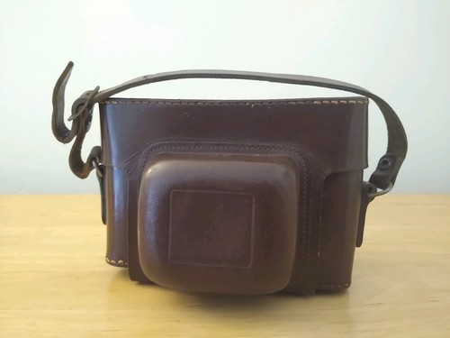 Vintage brown leather case - brown,