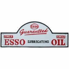 Domed Esso Cast Iron Sign