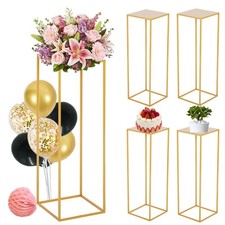 4x Gold Wedding Flower Vases |