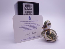 ROYAL CROWN DERBY LIMITED EDITION DERBYSHIRE DUCKLING PAPERWEIGHT