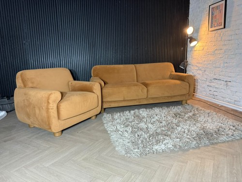 Next orange seater sofa - 3-seater, &