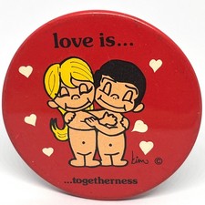 Love Is...Togetherness Vintage Pin Badge Romance Valentine Gift Kim Casali
