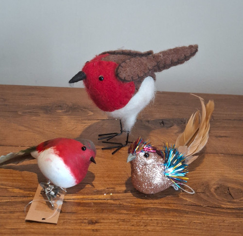 Robin bird handmade felt - handmade,