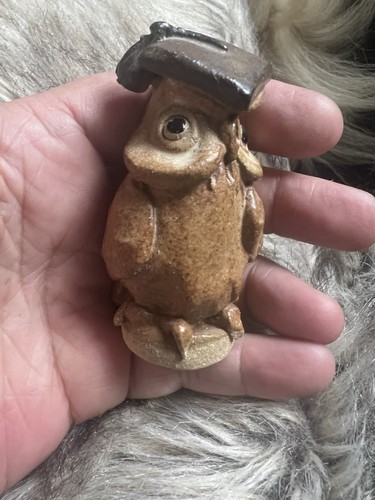 Stone owl sculpture - stone,