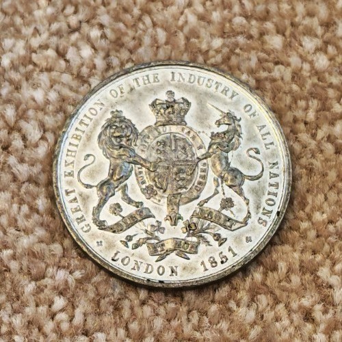 British victorian medal j - by,