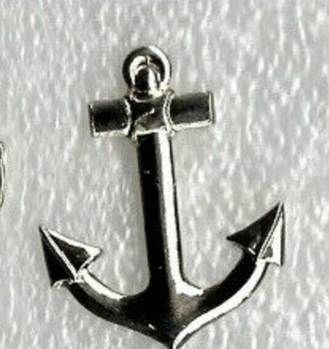 Anchor pin badge silver - anchor,