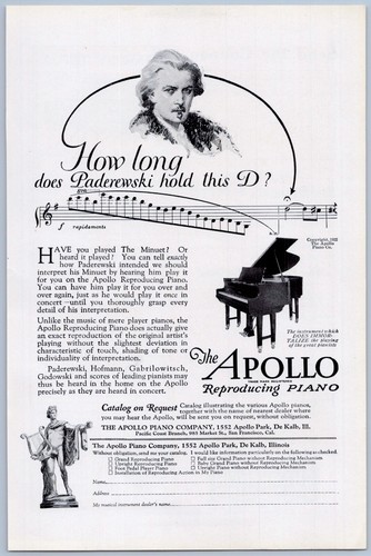 1922 apollo reproducing piano - 1922,