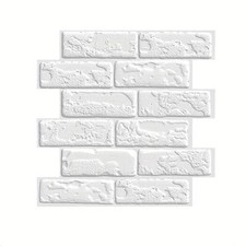 3D Tile Brick Wall Sticker Waterproof Self-adhesive PVC Panel Wallpaper UK 50Pcs